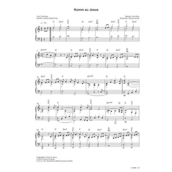 Produktbild des Artikels Komm zu Jesus (Noten - Download)