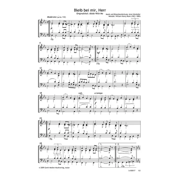 Produktbild des Artikels Bleib bei mir, Herr (Noten - Download)