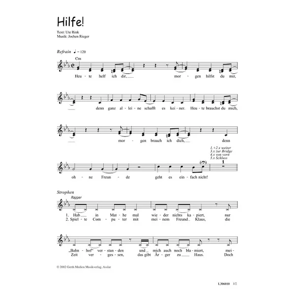 Produktbild des Artikels Hilfe (Noten - Download)