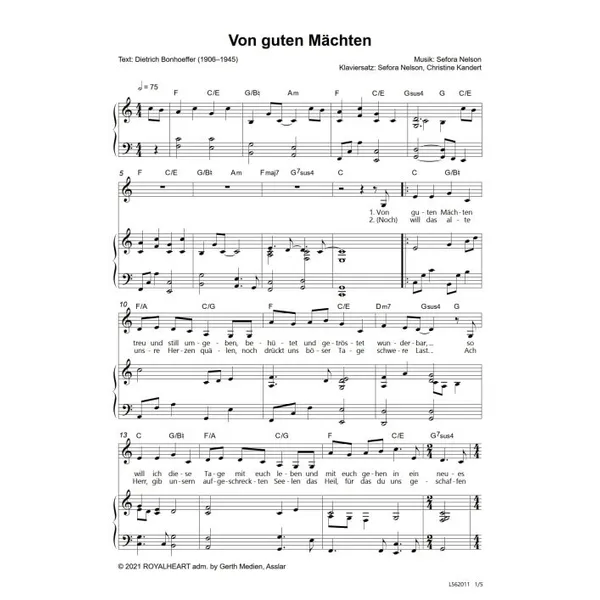 Produktbild des Artikels Von guten Mächten (Noten - Download)