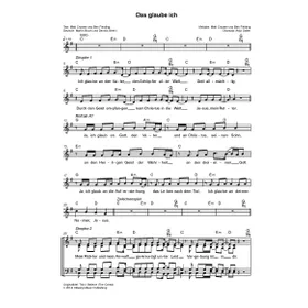 Produktbild des Artikels Das glaube ich (Noten - Download)