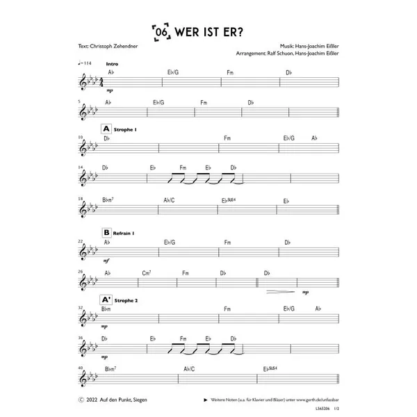 Produktbild des Artikels Wer ist er? (Bandsheet) (Noten - Download)