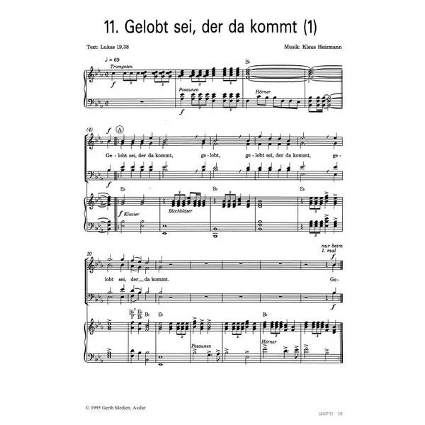 Produktbild des Artikels Gelobt sei, der da kommt (Noten - Download)