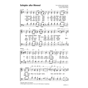 Produktbild des Artikels Schöpfer aller Himmel (Noten - Download)