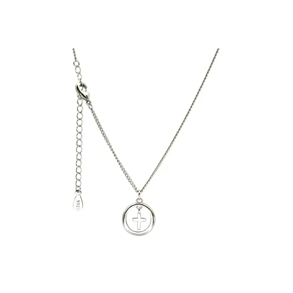 Produktbild des Artikels Halskette "Kreuz im Ring" silber ()