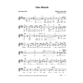 Produktbild des Artikels One Miracle (Noten - Download)