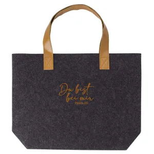 Produktbild des Artikels Einkaufstasche Filz "Du bist bei mir" - dunkelgrau ()