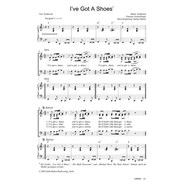Produktbild des Artikels I've Got A Shoes (Noten - Download)