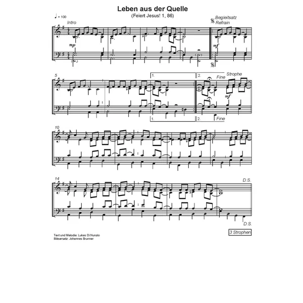 Produktbild des Artikels Leben aus der Quelle (Noten - Download)