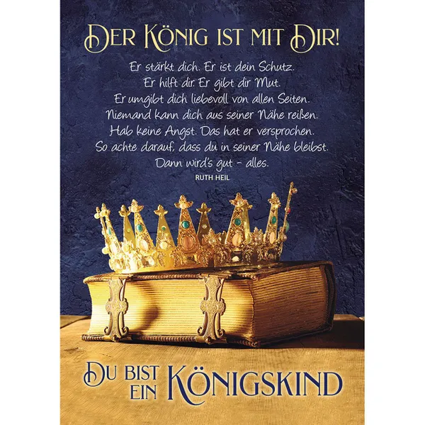Produktbild des Artikels Postkarten: Der König ist mit Dir!, 4 Stück (Schreibwaren)