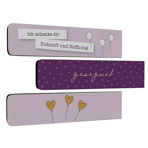 Produktbild des Artikels Magnetlesezeichen: Gesegnet (3er Set) (Schreibwaren)