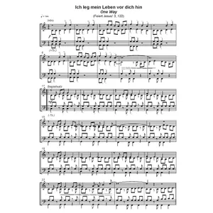 Produktbild des Artikels Ich leg mein Leben vor dich hin (Noten - Download)