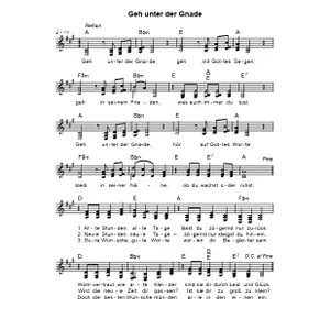 Produktbild des Artikels Geh unter der Gnade (Noten - Download)