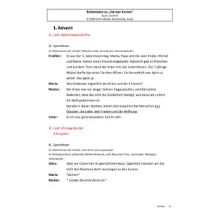 Produktbild des Artikels Die vier Kerzen (Rollentexte) (Noten - Download)