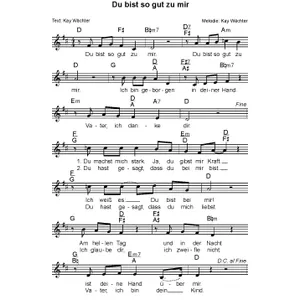 Produktbild des Artikels Du bist so gut zu mir (Noten - Download)