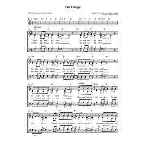 Produktbild des Artikels Der Einzige (Noten - Download)
