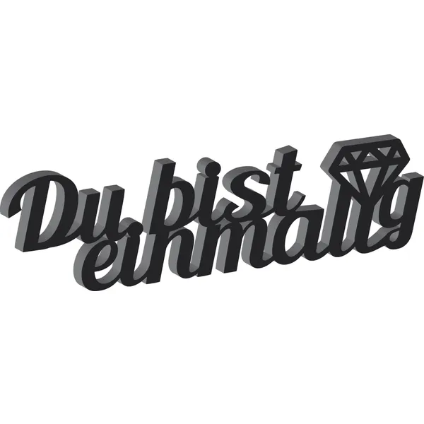 Produktbild des Artikels Dekowort "Du bist einmalig" ()