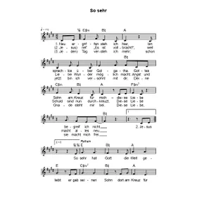 Produktbild des Artikels So sehr (Noten - Download)