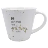 Stimmungsbild zu Grace & Hope - Tasse "He fills my life with good things"