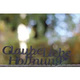 Stimmungsbild zu Dekoworte "Glaube, Hoffnung, Liebe"