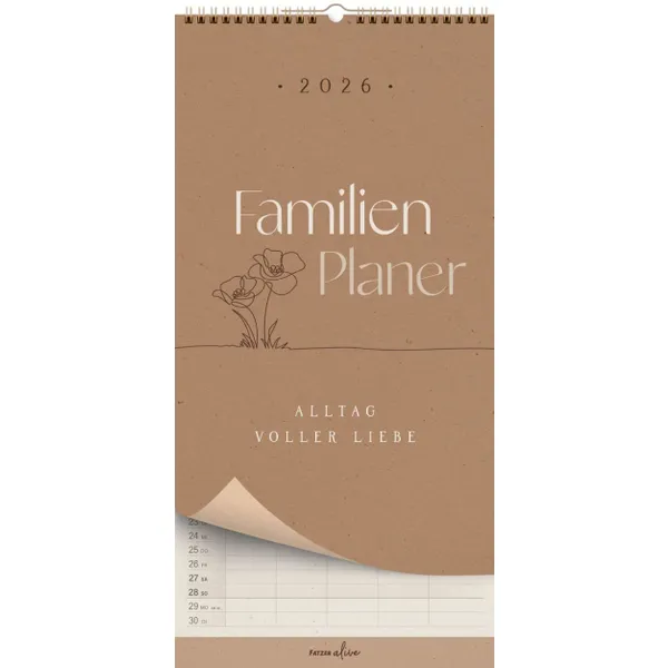 Produktbild des Artikels Alltag voller Liebe 2026 - Familienplaner (Kalender - Spiralbindung)