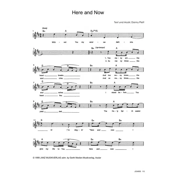Produktbild des Artikels Here And Now (Noten - Download)