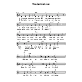 Produktbild des Artikels Wie du mich liebst (Noten - Download)
