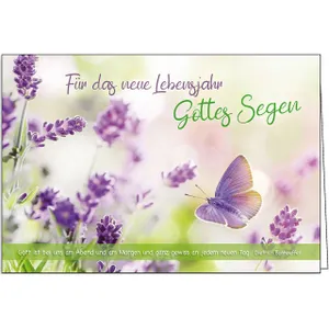 Produktbild des Artikels Faltkarte: Für das neue Lebensjahr Gottes Segen - Geburtstag (Schreibwaren)