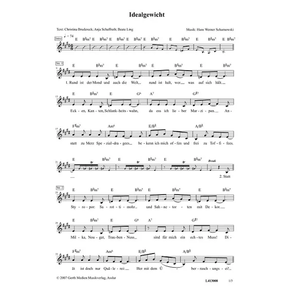 Produktbild des Artikels Idealgewicht (Noten - Download)