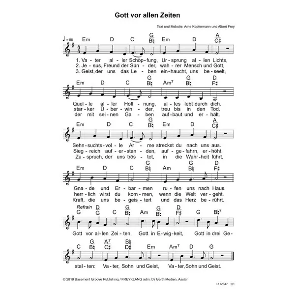 Produktbild des Artikels Gott vor allen Zeiten (Noten - Download)