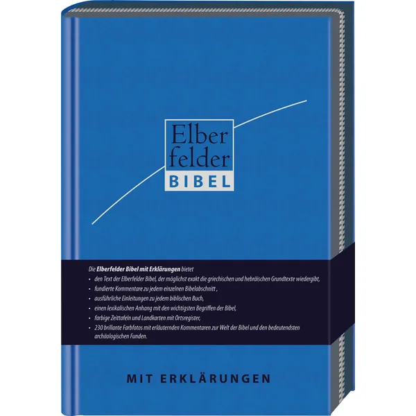 Produktbild des Artikels Elberfelder Bibel mit Erklärungen - Kunstleder, mit Reißverschluss (Bibel - Kunstleder)