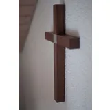 Stimmungsbild zu Holzkreuz groß - Nussbaum - Motiv Fisch