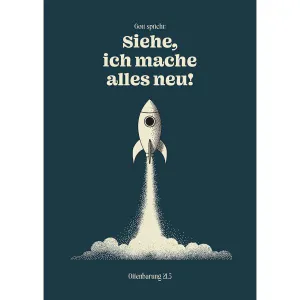 Produktbild des Artikels Jahreslosung 2026 - Postkarten, 4 Stk Rakete (Schreibwaren)