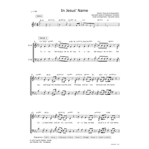 Produktbild des Artikels In Jesu Name (Noten - Download)