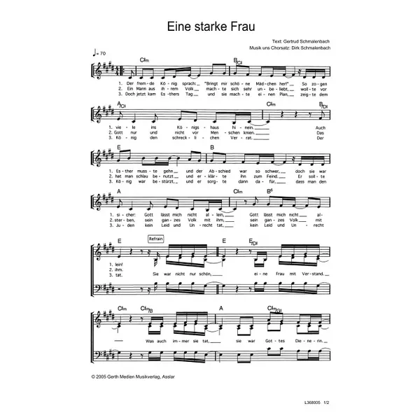 Produktbild des Artikels Eine starke Frau (Noten - Download)
