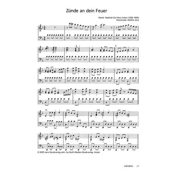 Produktbild des Artikels Zünde an dein Feuer (Noten - Download)