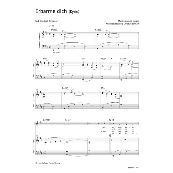 Produktbild des Artikels Erbarme dich (Kyrie) (Noten - Download)
