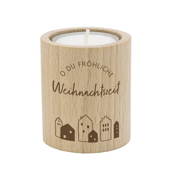 Produktbild des Artikels Teelichthalter "O du fröhliche Weihnachtszeit" ()