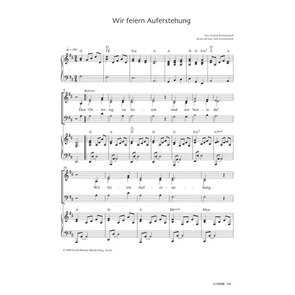 Produktbild des Artikels Wir feiern Auferstehung (Noten - Download)