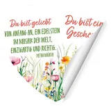 Stimmungsbild zu Aufkleber-Grußkarten: Du bist geliebt, 4 Stück