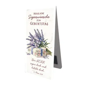 Produktbild des Artikels Magnetlesezeichen - "Herzliche Segenswünsche" Lavendel (Schreibwaren)