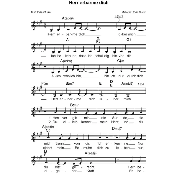 Produktbild des Artikels Herr erbarme dich (Noten - Download)