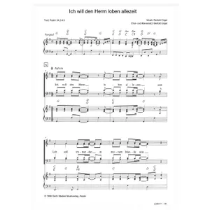 Produktbild des Artikels Ich will den Herrn loben allezeit (Noten - Download)