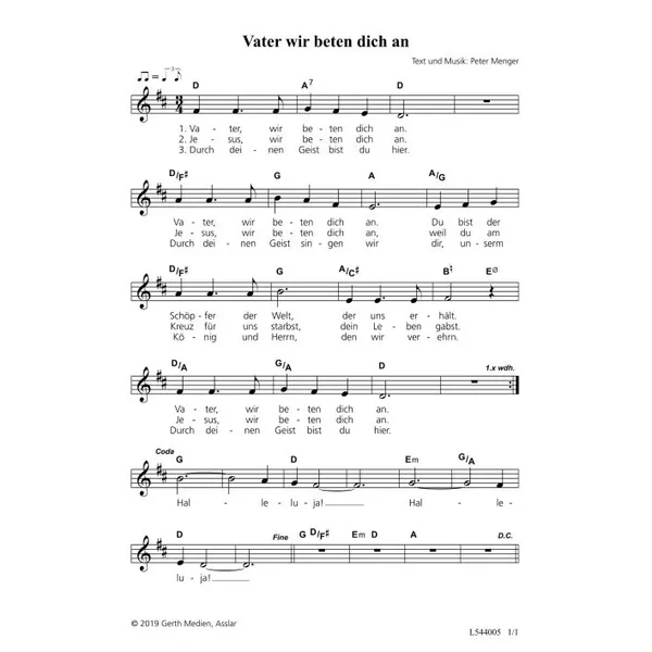 Produktbild des Artikels Vater, wir beten dich an (Noten - Download)