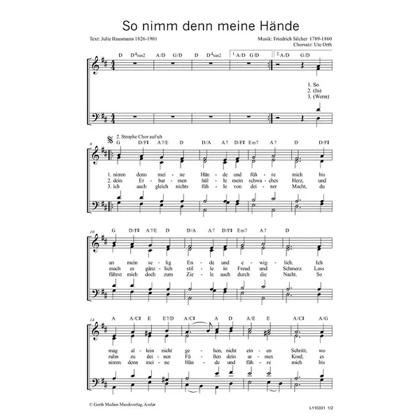Produktbild des Artikels So nimm denn meine Hände (Noten - Download)