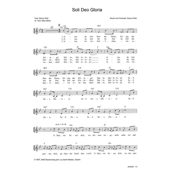 Produktbild des Artikels Soli Deo Gloria (Noten - Download)