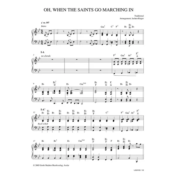 Produktbild des Artikels Oh When The Saints Go Marching In (Noten - Download)
