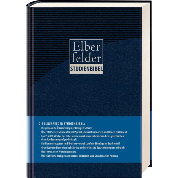 Produktbild des Artikels Elberfelder Studienbibel, Kunstleder, mit Sprachschlüssel und Handkonkordanz (Bibel - Kunstleder)