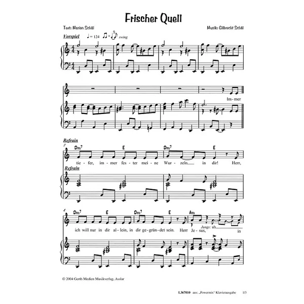Produktbild des Artikels Frischer Quell (Noten - Download)