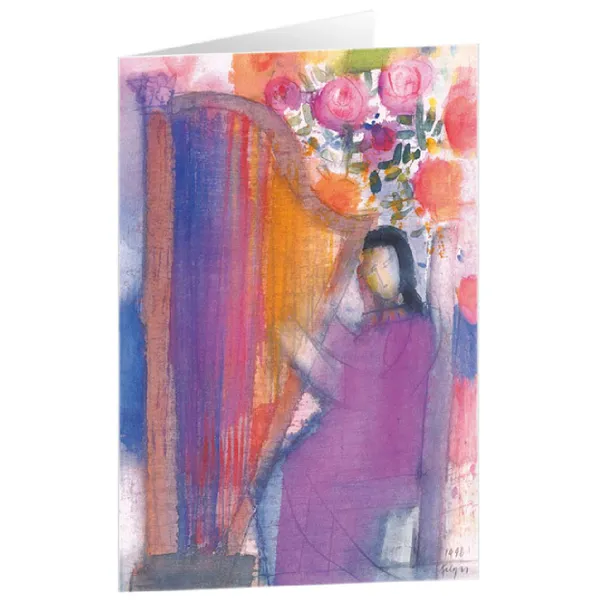 Produktbild des Artikels Kunstkarten "Harfenspieler" 5 Stk. (Schreibwaren)